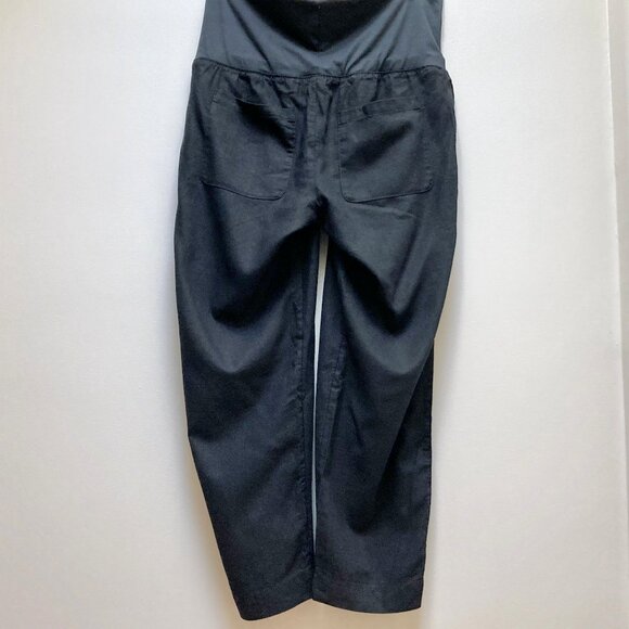 Old Navy Straight Leg Black Full Panel Linen/Rayon Maternity Pants - Picture 5 of 8